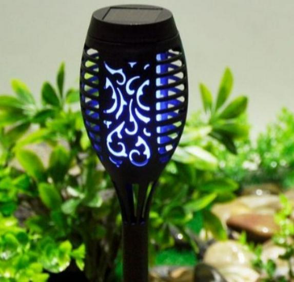 Cross-Border Solar Torch: 12 LED Flame Light, Outdoor Waterproof Decorative Ground Stake Light