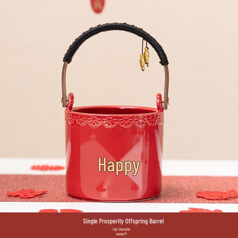 Традиционное керамическое ведро для потомков на свадьбу