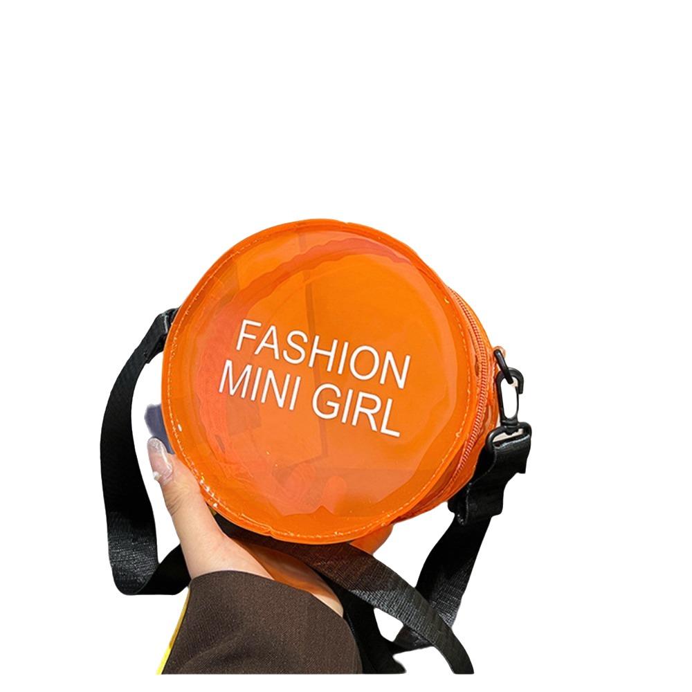 

Mini Transparent Shoulder Bag PVC Vacation Beach Bag Cute Jelly Letter Crossbody Bag Swimming помаранчевий