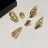 Artistic Irregular Texture Knuckle Ring Hip-Hop Style Niche Full Finger Rings For Men And Women
