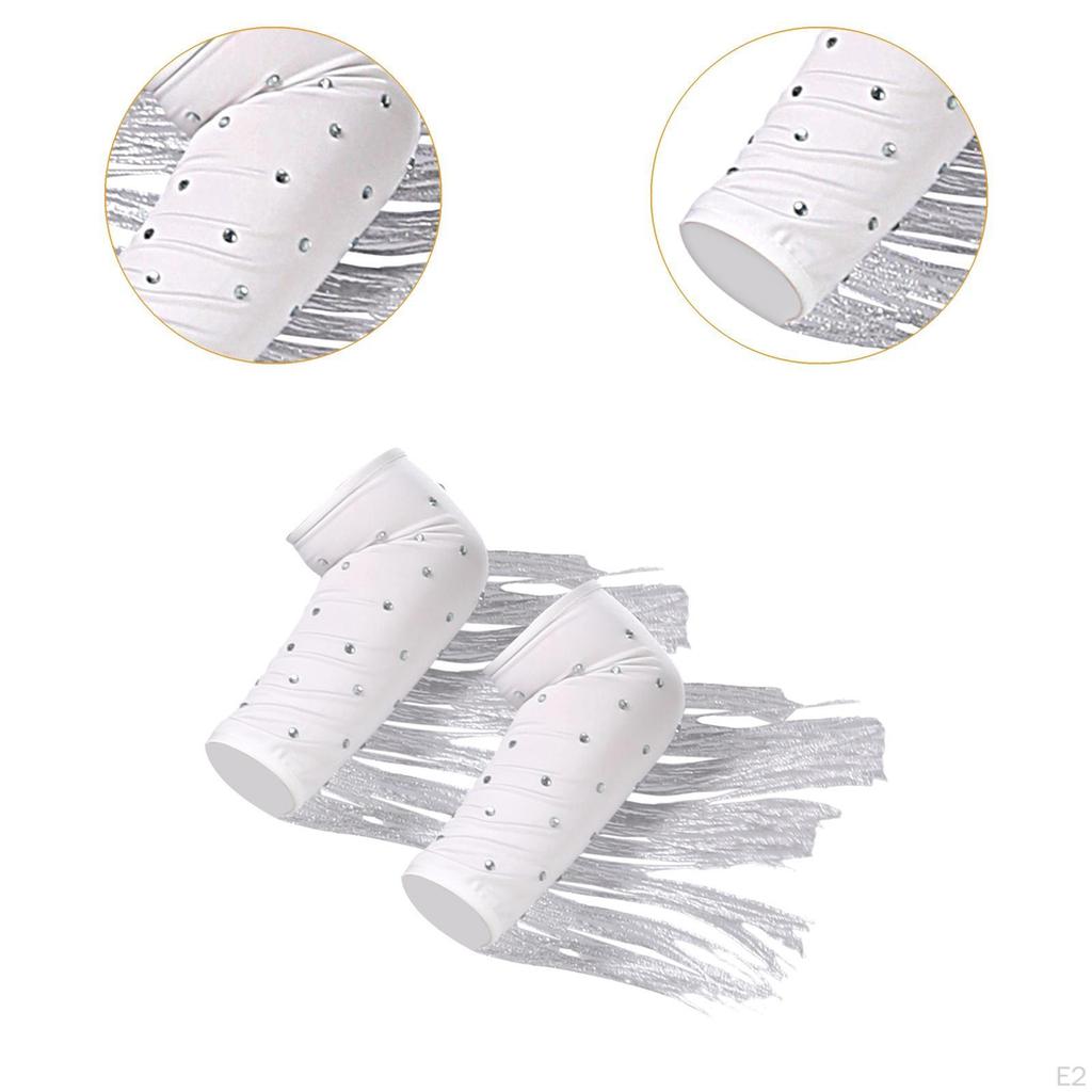1 Pair Latin Dance Arm Sleeves Competitions Shiny Comfortable Tassel