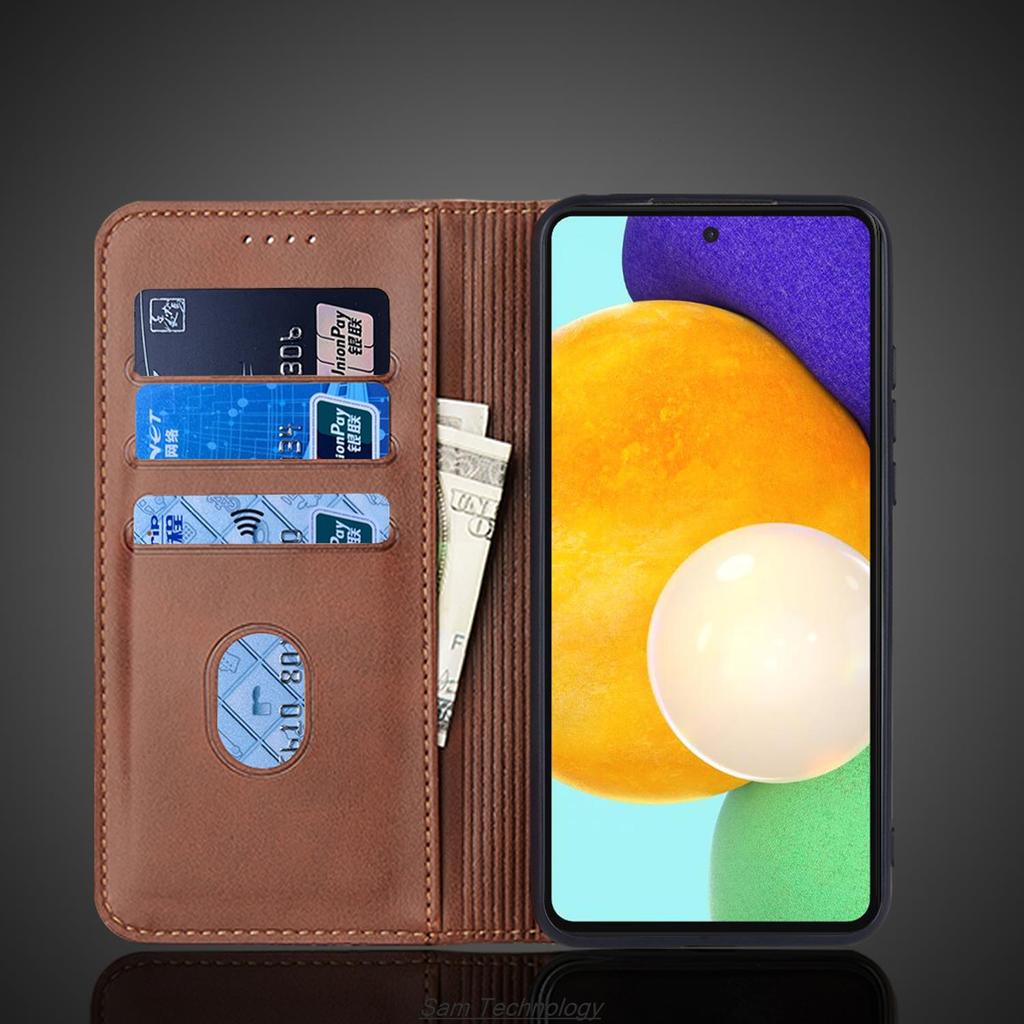 Capa de couro com atração magnética para Samsung Galaxy A52 / A 52 A52s 5G, capa tipo carteira, capa tipo carteira, capa tipo carteira