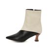 Fashion Sexy Strange Thin Heel Splicing Chelsea Ankle Boots Women Autumn Winter Shoes Woman Pointed Toe High-Heeled Fashion Short Bootie