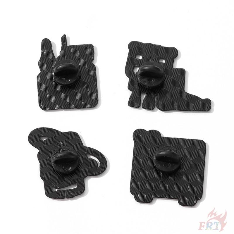 4Pcs/Set Mental Health Brooches - Doodle Enamel Backpack Button Pins Badges