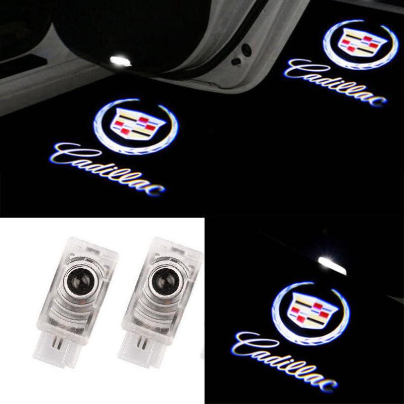 2pcs Car Led Door Step Welcome Projector Courtesy Shadow Light For