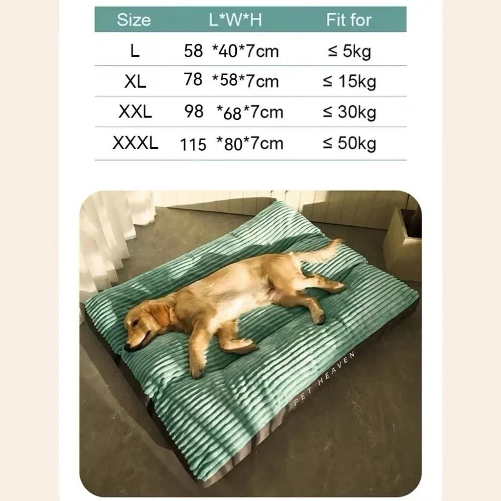 Dog Bed Washable Kennel Four Seasons Pet Large Sofa Plus Corduroy Thick Deep Sleep Cushion Puppy Mat for Small To Large Dogs