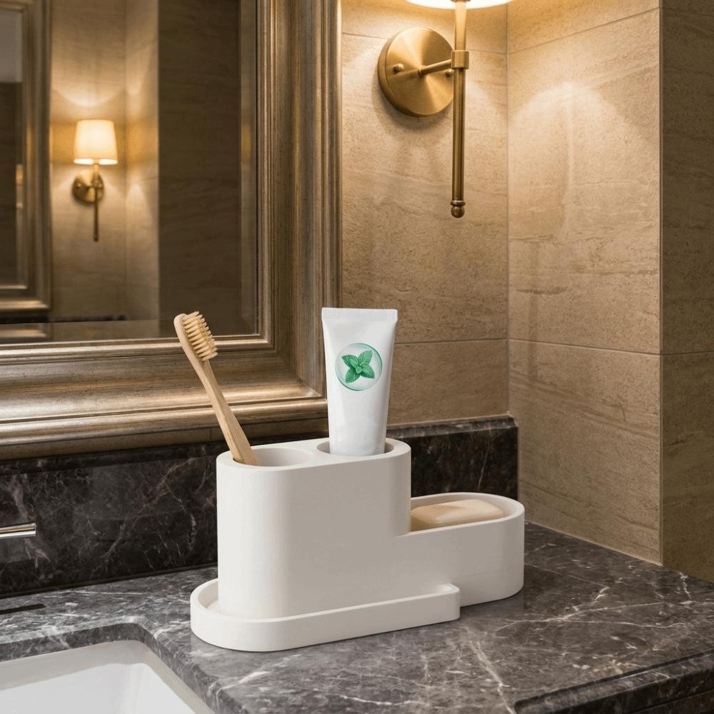 Easy Clean Toothbrush Holder Detachable Storage Rack Toothpaste Toothpaste Rack  Bathroom