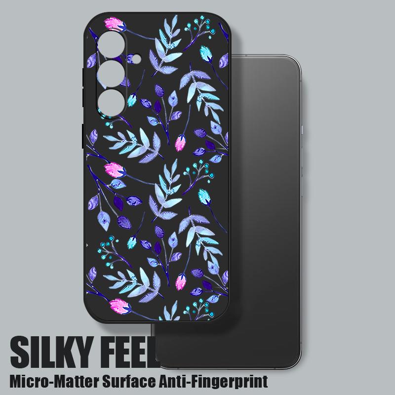 Custodia Laccetto con Stampa Foglie Colorate Per Samsung Galaxy S25 Ultra S24 S23 S22 Plus S21 FE A15 A16 A35 A36 A54 A55 A56 5G Custodia in TPU Silicone Antiurto