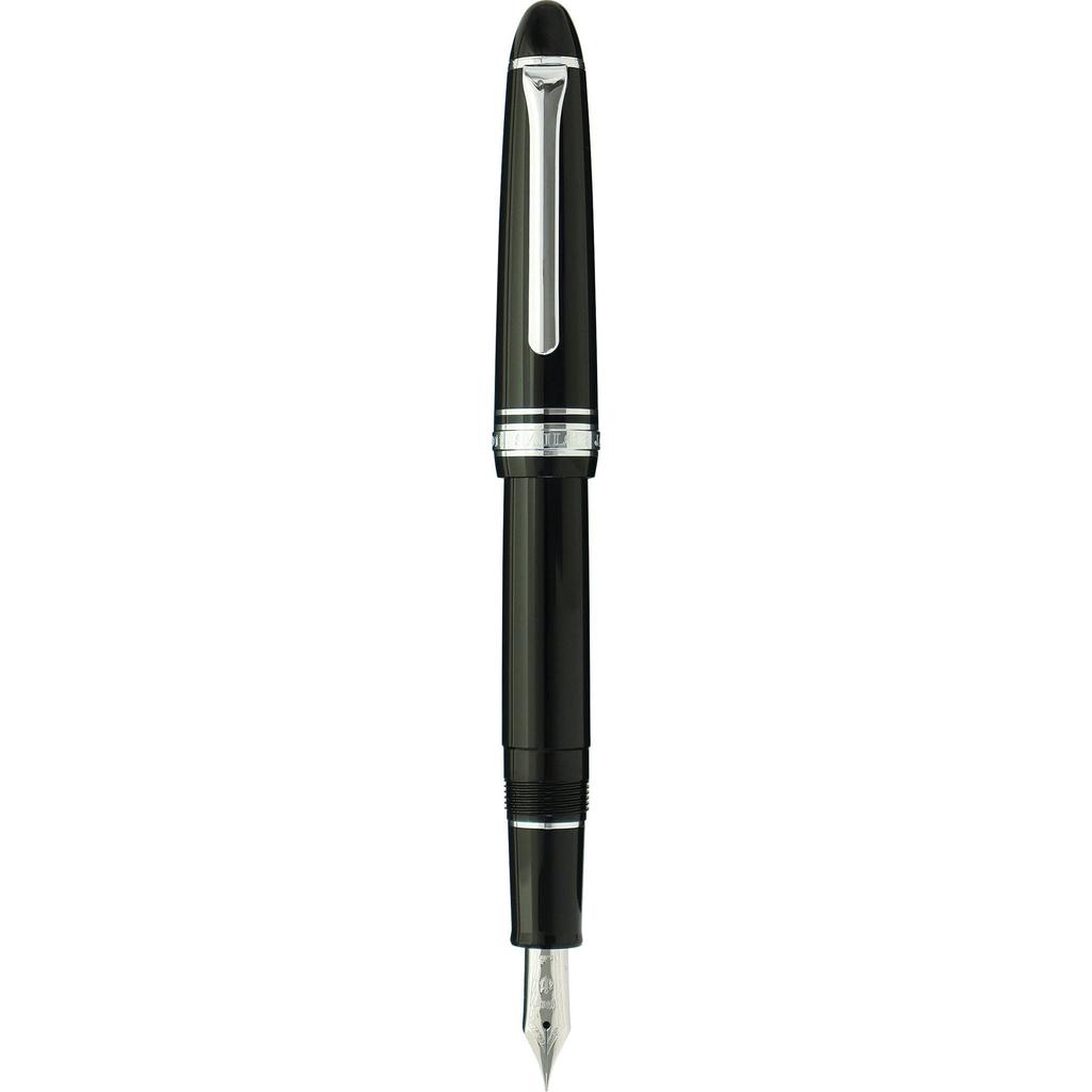 Pluma estilográfica Sailor Profit Casual con detalles en plata, negra, extrafina, 11-0571-120