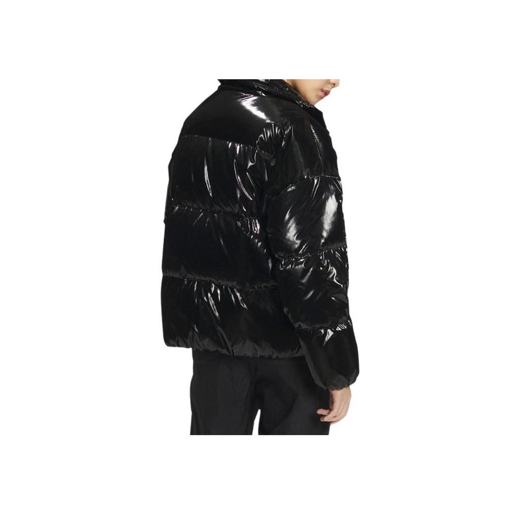 Adidas Originals 600 Puffy Plain Glossy Loose-Fit Down Jacket Women Outerwear Black IU4797