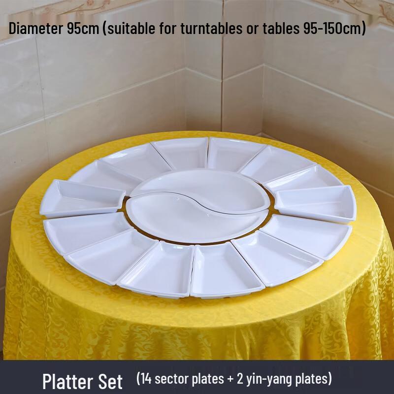 Melamine Round Table Dinner Plate Set