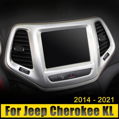 For Jeep Cherokee KL 2014 2015 2016 2017 2018 ABS Car GPS Navigation Display Decorative Frame Cover Trim