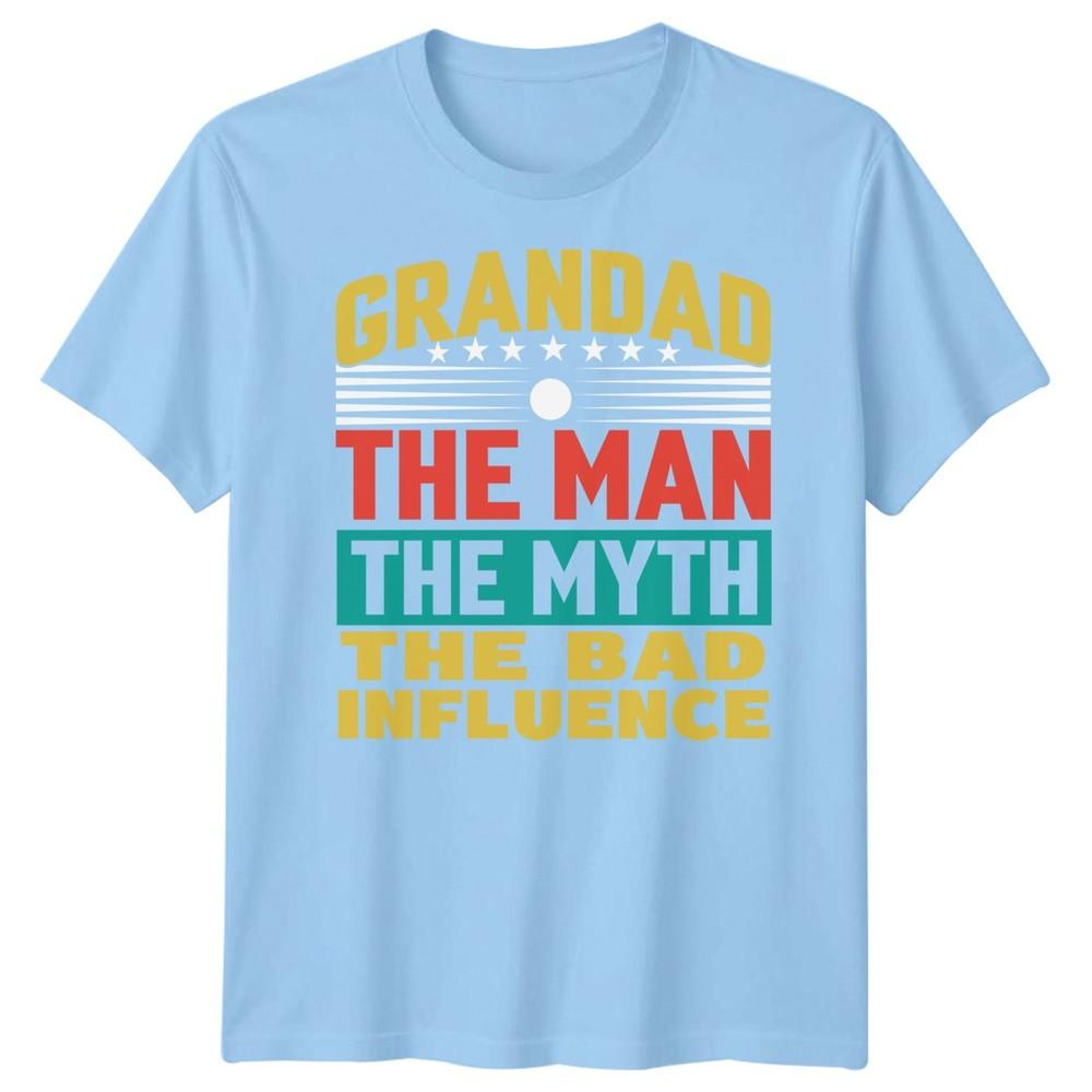 Grandad The Unisex The Myth The Bad Influence Grandparent Family Graphic Tee S
