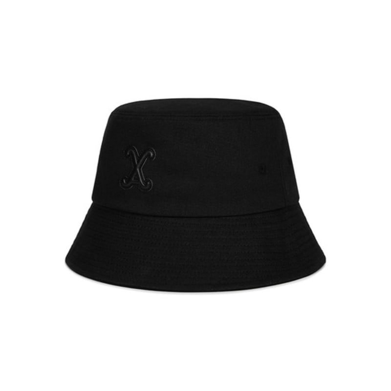 VARZAR VA Curved Patch Bucket Hat Black