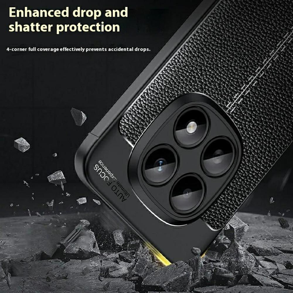 For Xiaomi Poco M8 5G/Redmi Note 15 5G (Global) Case Litchi Texture TPU Flexible Phone Cover, Black