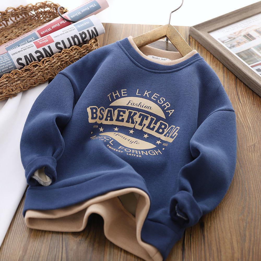 

Мальчики Плюс Бархатные Толстовки Детские Осенне-Зимние Утепленные Худи Детский Утепленный Теплый Спортивный Костюм Подростковая Повседневная Одежда 4-14 Л 110