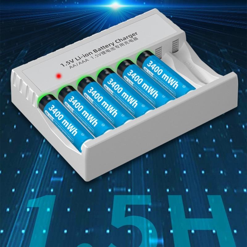 Functional Quick Charging Devices Compatible for AA 3A Batteries Charging Adapters LED Light Easy and Convenient