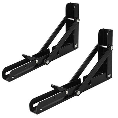 Folding Shelf Brackets Heavy Duty Metal Shelf Hinge Rack Wear-Resistant Supplies For Kitchen Bathroom Shop Garage Balcony