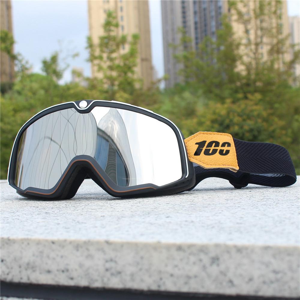 Motorsykkelhjelm Briller Retro Lokomotiv Motocross Kjøring Sykling Solbriller Vindtett Anti Sand Offroad Universelle Briller