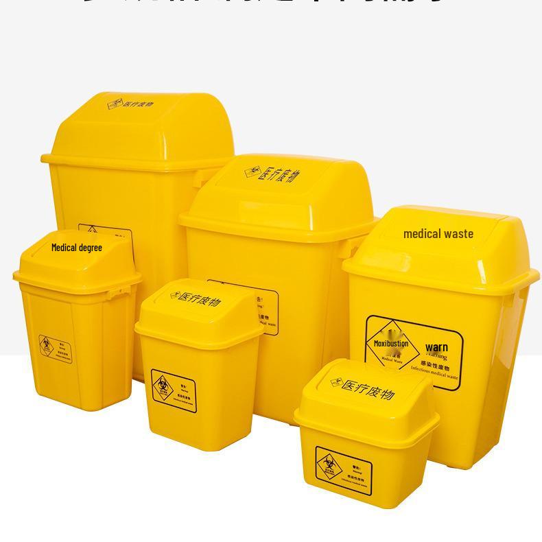 Square Round Disposable Medical Sharps Container for Needles