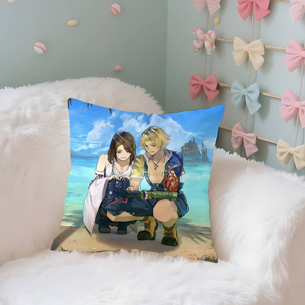 

Наволочка Final Fantasy Чехол для декоративной подушки Скандинавский Винтажный стиль Наволочки для подушек Дом Гостиная Диван Кушетка Сиденье 16x16Inch