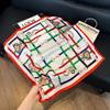 New silk scarf women's fashion versatile high-end small square scarf Korean version neck protection scarf spring and autumn retro scarf binding bag