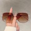Popular Pilot Designer Trends Shades Oversize Decoration Gradient Women's Sunglasses Outdoor Brand Men's Sun Glasses