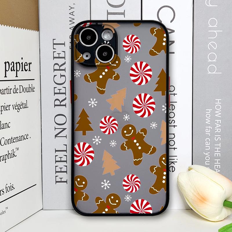 Christmas Tree Gingerbread Graphic Phone Case for Samsung Galaxy S25 S24 S23 Ultra S22 Plus S21 FE 5G Soft Covers New Year Gifts