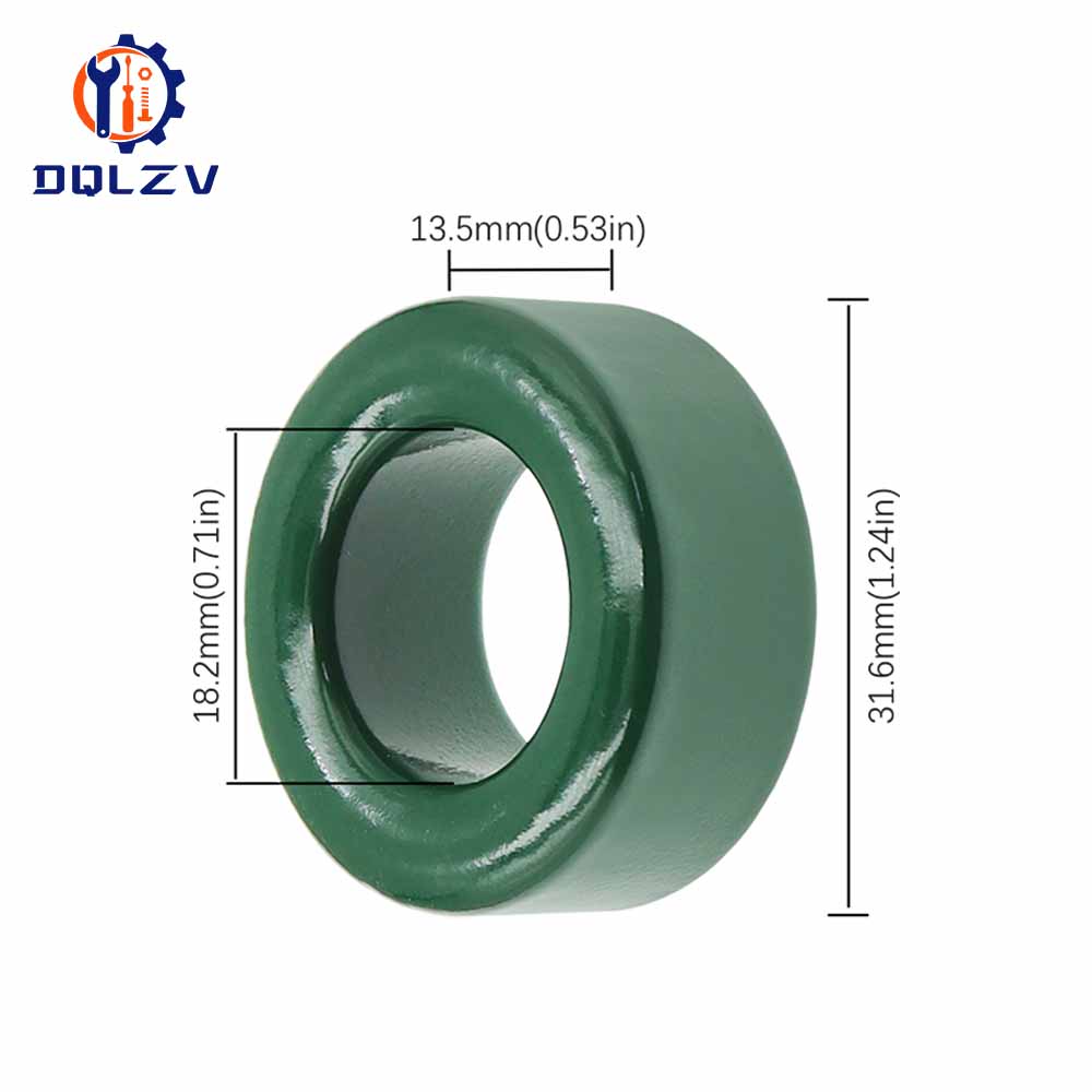 5PCS 10PCS Mn-Zn High Conductivity Green Ferrite Core Ring 31*19*13mm Anti-interference Filter Inductor