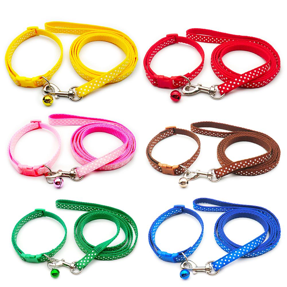 24set Adjustable Reflective Collars With Leash Cat Traction Rope Outdoor Dog Walking Anti-lost Pet Lead Supplies