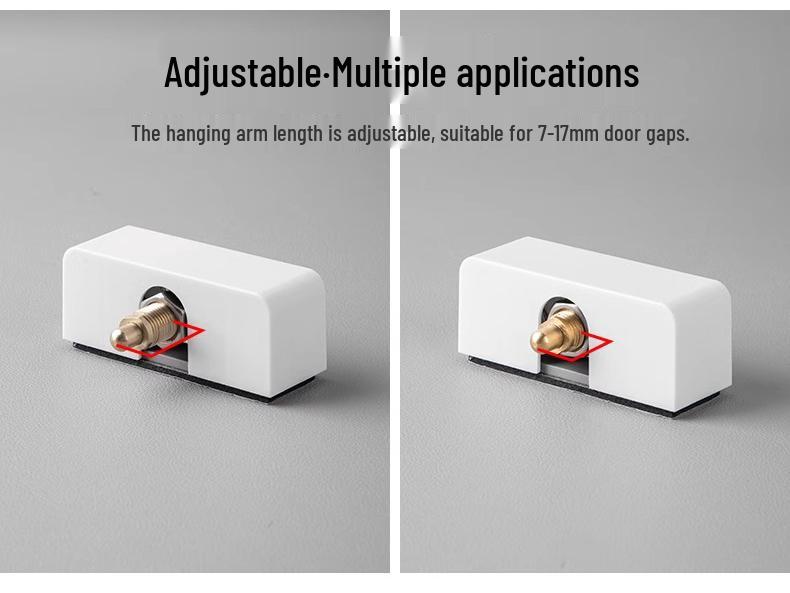 Invisible Wooden Door Closer with Rebound Damping for Outward Swing Doors