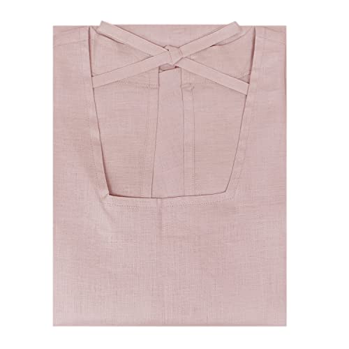 [kimono cafe] Long linen apron that can be worn with both Western clothes and kimonos. Solid color, hemp, suitable for kimonos. Stylish, lightweight,