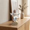 Bible Verse Base Jesus Christ Figurine Open Arms Blessing Resin Jesus Ornament  Spiritual Gift
