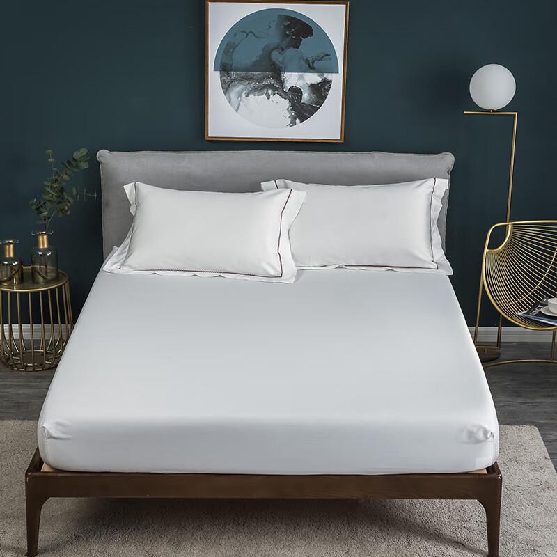 SUISLEEP 60-Count Long-Staple Cotton Sateen Fitted Sheet