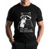 Men's Graphic T-Shirts, Vintage Raccoon Dad Letters Tees Crewneck Short Sleeve Tops Summer Gym Casual Streetwear