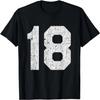 Jersey Uniform Number #18 Athletic Style Sports Graphic T-Shirt
