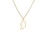Stainless Steel Europe Ireland Map Necklace Pendant - Niche Design Clavicle Chain