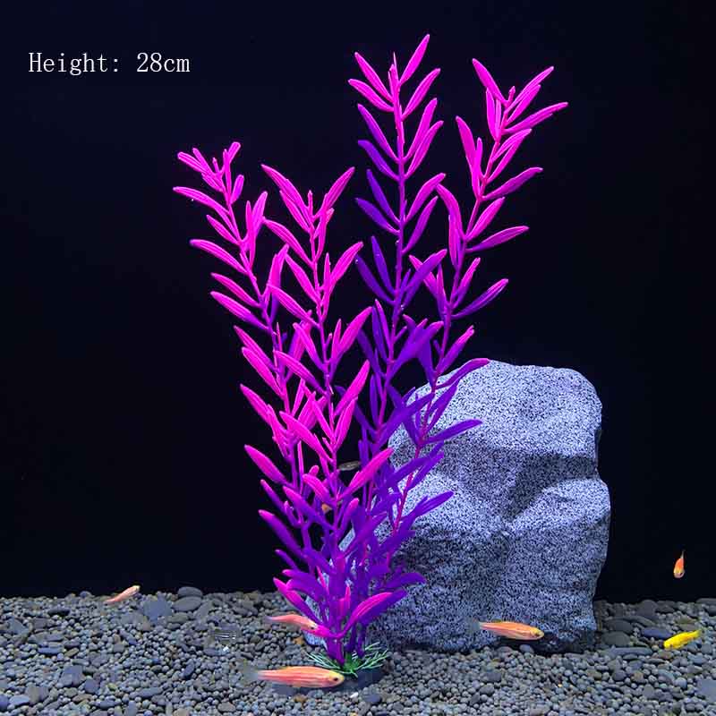 Künstliche Unterwasser-Pflanzen aus Kunststoff für Aquarien, Aquarien, gefälschte Sträucher, grünes Wasser, Gras, Betrachtungssimulation, Dekoration