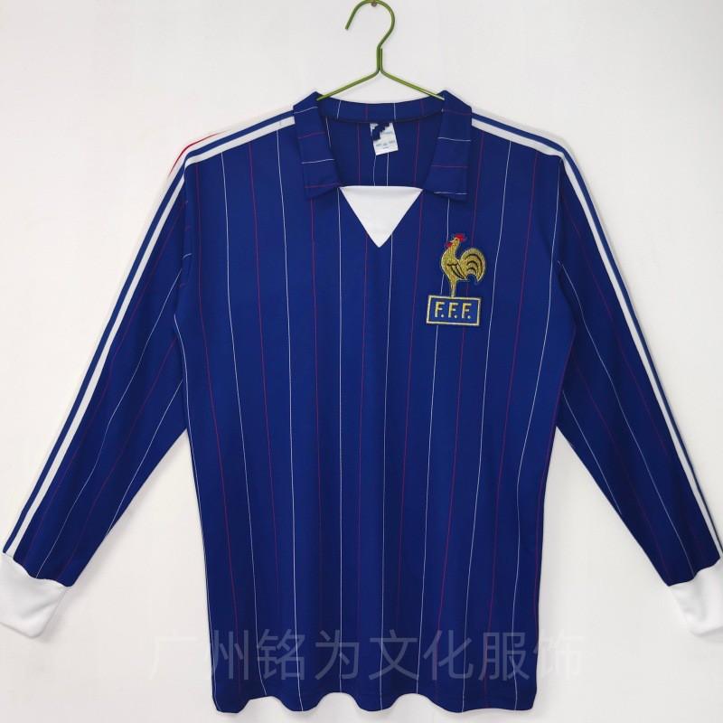 Mens Long Sleeve Retro Football Jersey Vintage Team Sportswear Soccer Fans