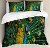 Peacock Bedding Set Peacock Tail Feathers Tropical Exotic A 3pcs Duvet Cover Set Bed Set Quilt Cover Pillow Case Comforter Cover