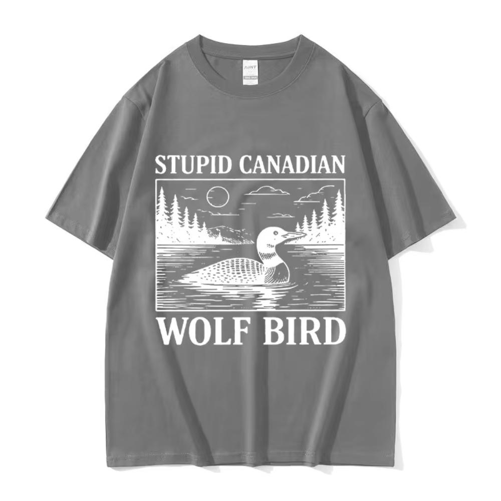 

Heated Rivalry Cotton T Shirts Stupid Canadian Wolf Bird Funny Graphic TShirt Unisex Women Casual Fashion Short Sleeve Male Tshirt 4XL