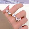 Couple Finger Ring Mini Glasses Adjustable Ring Sparkling Rhinestone Encrusted Fingertip Ring Finger Accessory