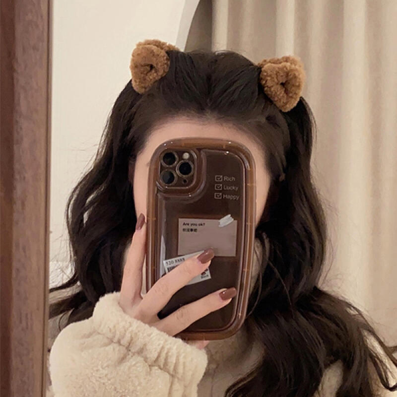 

Bundle of cotton cat ear hair clips beige