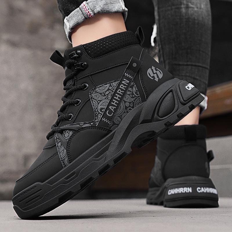 Martin boots men's winter high-top casual British style retro short boots outdoor hiking shoes non-slip tooling shoes