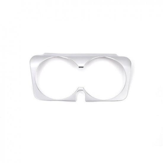 For Mercedes-Benz GLC 2016- Silver ABS Middle Console Water Cup Frame Trim