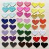 20 ks Barevné nášivky ve tvaru srdce s výšivkou srdce, aplikace, nášivka na oblečení, dekorace