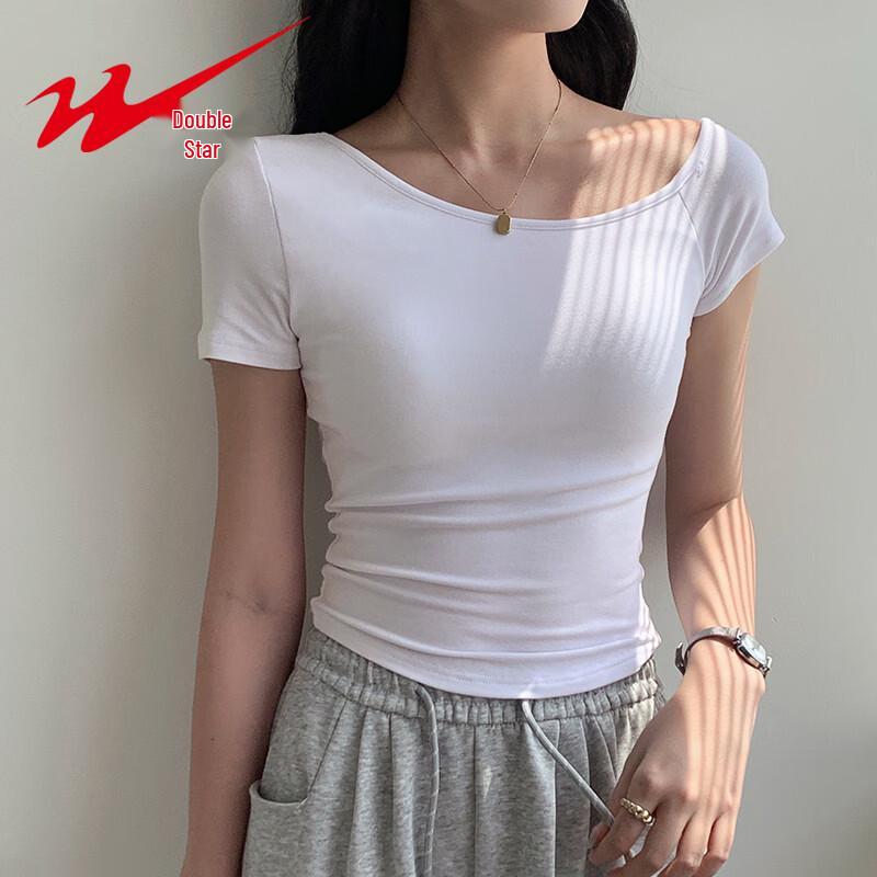 Women's Asymmetric Off-Shoulder Short Sleeve T-shirt