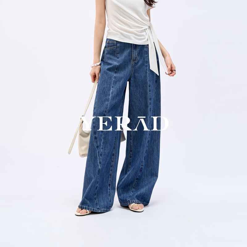 

YERAD Women s Linen Blend Wide-Leg Jeans 28