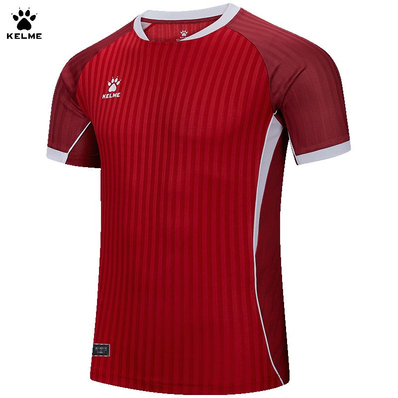 Kelme Men s Football Jersey Breathable Quick Drying Jersey Comprehensive Training Short Sleeved Top Customized Training Uniform S