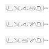 3D Chrome Glossy Black ABS LX450 LX470 LX570  Emblem for LEXUS Car Trunk Trunk Rear Logo Sticker
